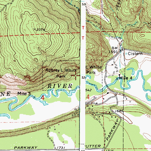 Topographic Map of Indian Rock Paintings, WA