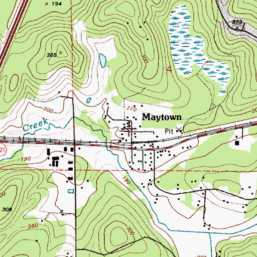 Topographic Map of Maytown, WA