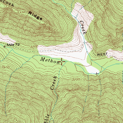 Topographic Map of Hardscrabble Creek, WA