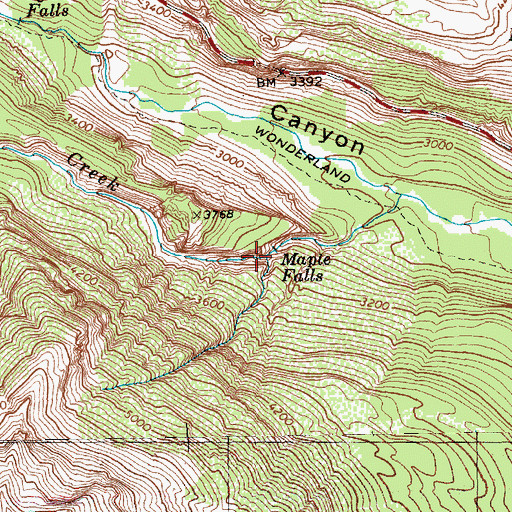 Topographic Map of Maple Falls, WA