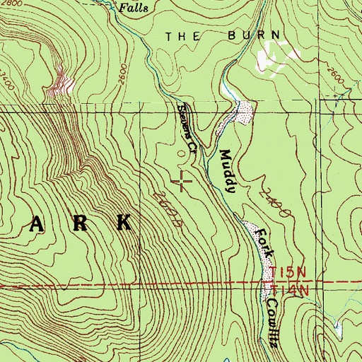 Topographic Map of Stevens Creek, WA