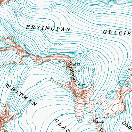 Topographic Map of Whitman Crest, WA