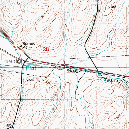 Topographic Map of Endicott Airport (historical), WA