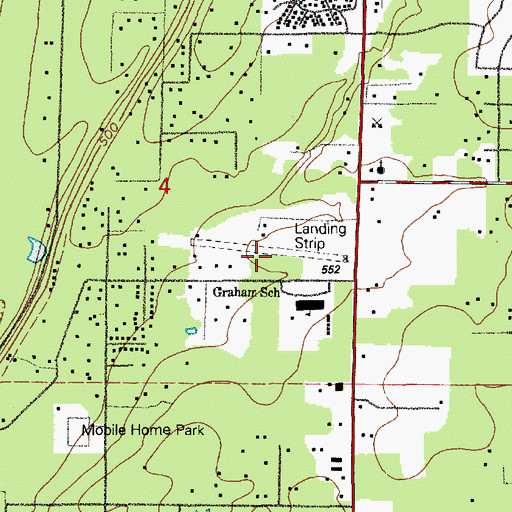 Topographic Map of Moss Field (historical), WA