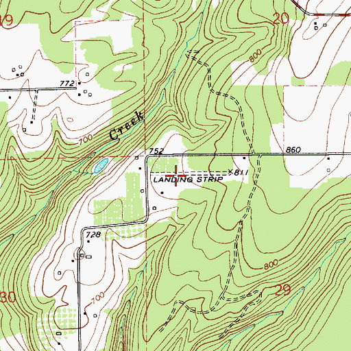 Topographic Map of La Center View-Air Airport, WA