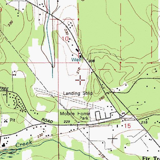 Topographic Map of Flying Carpet Airport (historical), WA