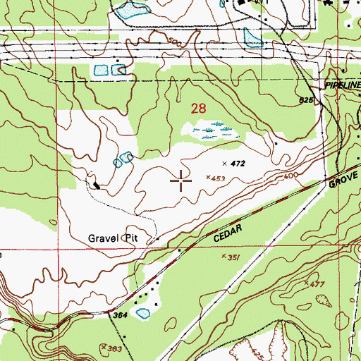 Topographic Map of Cedar Grove Airpark (historical), WA