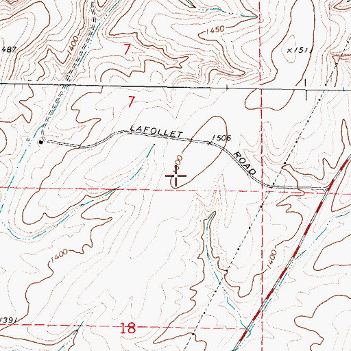 Topographic Map of Hille Airstrip, WA