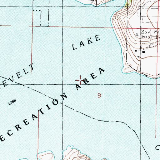 Topographic Map of Franklin D Roosevelt Lake, WA