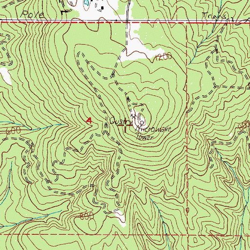 Topographic Map of KMNT-FM (Centralia), WA