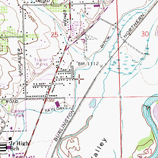 Topographic Map of KYXE-AM (Selah), WA