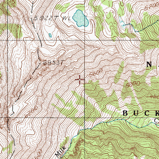 Topographic Map of Mount Valerianos (not official), WA