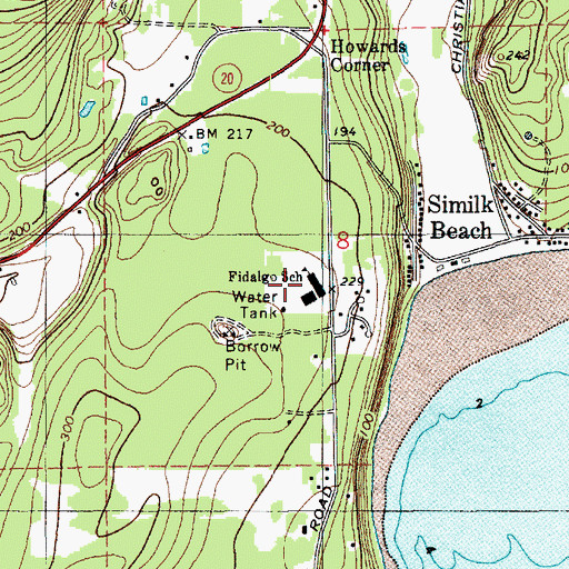 Topographic Map of Fidalgo Elementary School, WA