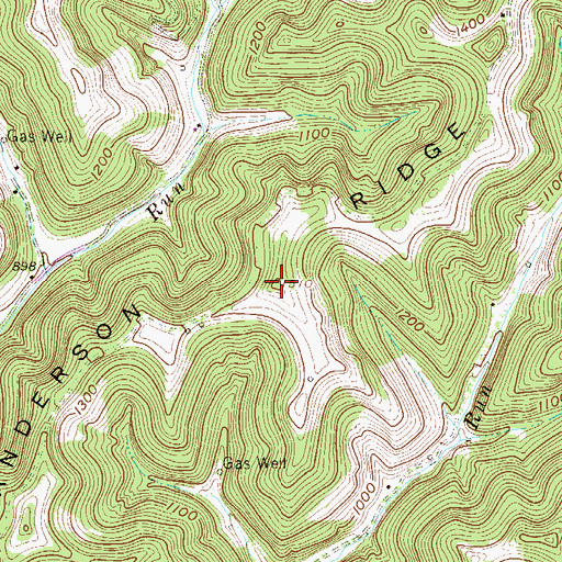 Topographic Map of Anderson Ridge, WV