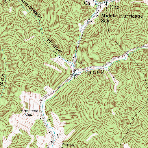 Topographic Map of Andy Run, WV