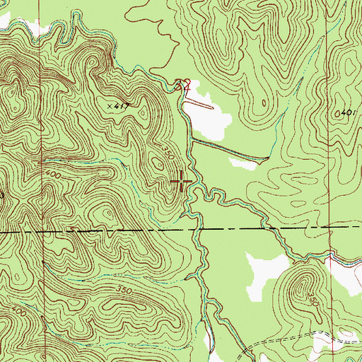 Topographic Map of South Fork Mussel Creek, AL