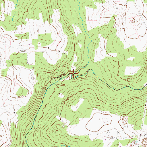 Topographic Map of Barnes Run, WV