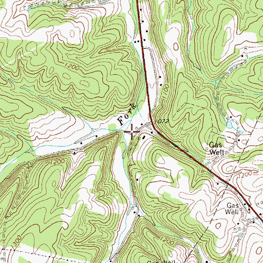 Topographic Map of Bell Hollow, WV