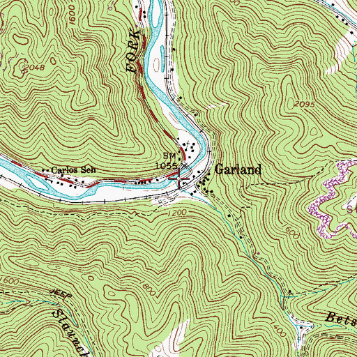 Topographic Map of Betsy Branch, WV