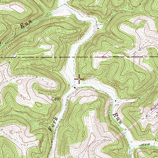 Topographic Map of Blake Fork, WV