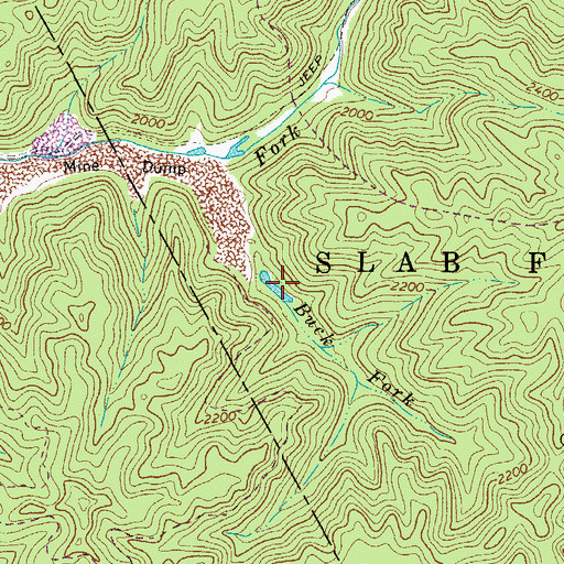 Topographic Map of Buck Fork, WV