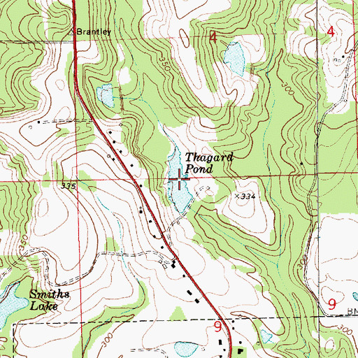 Topographic Map of Thagard Pond, AL