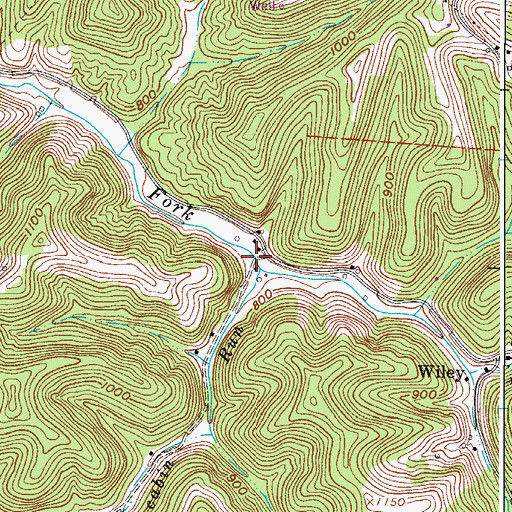 Topographic Map of Burntcabin Run, WV