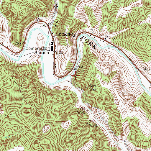 Topographic Map of Chestnutlick Run, WV