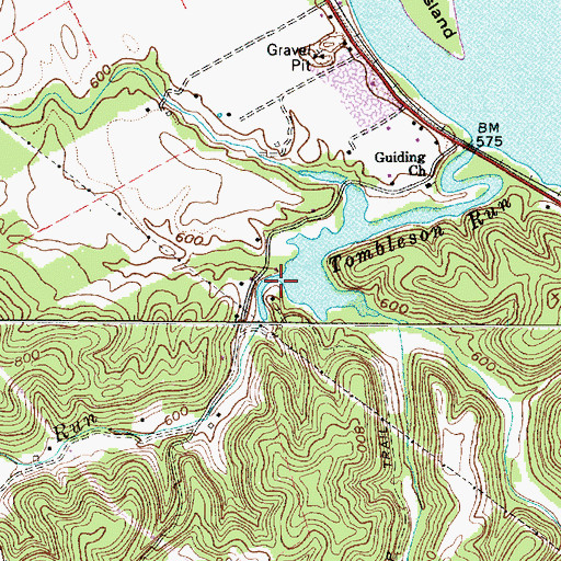 Topographic Map of Claylick Run, WV