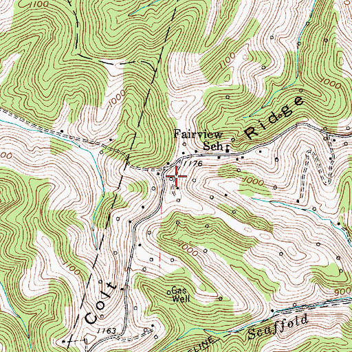 Topographic Map of Colt Ridge, WV