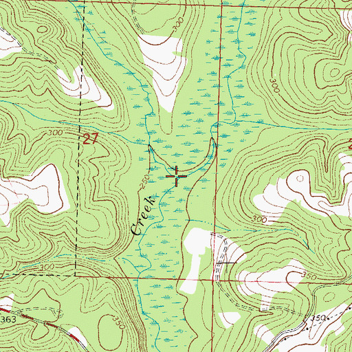 Topographic Map of Vann Mill Creek, AL