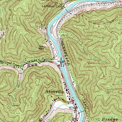 Topographic Map of Dry Run, WV