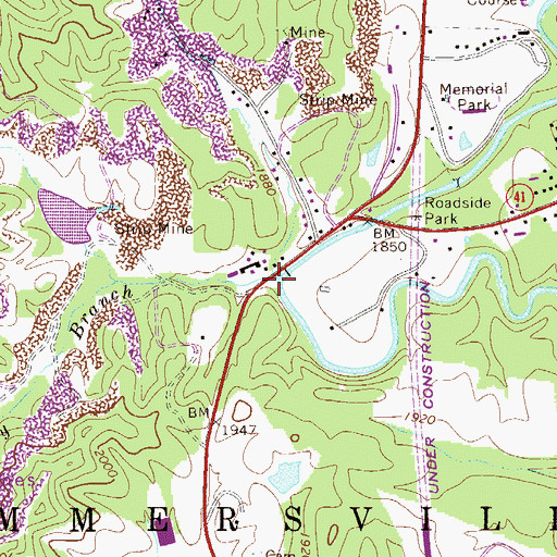 Topographic Map of Duffy Branch, WV