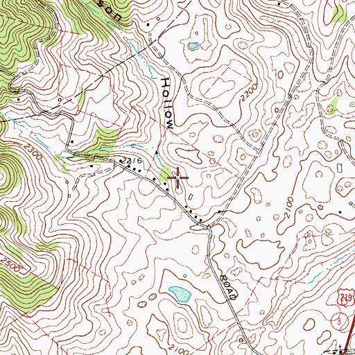 Topographic Map of Earson Hollow, WV