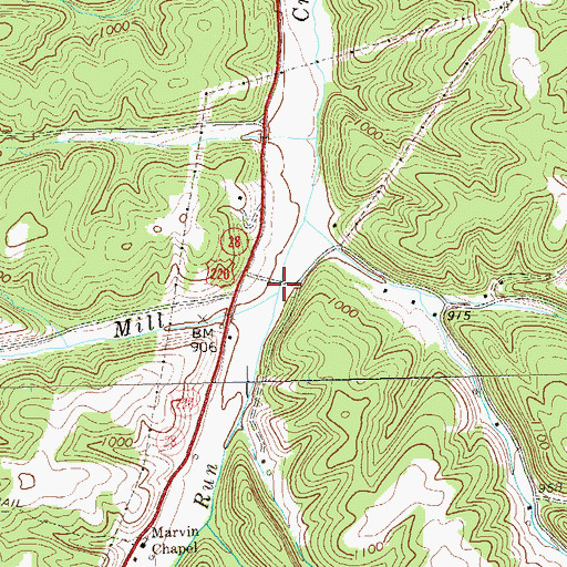 Topographic Map of Elmlick Run, WV