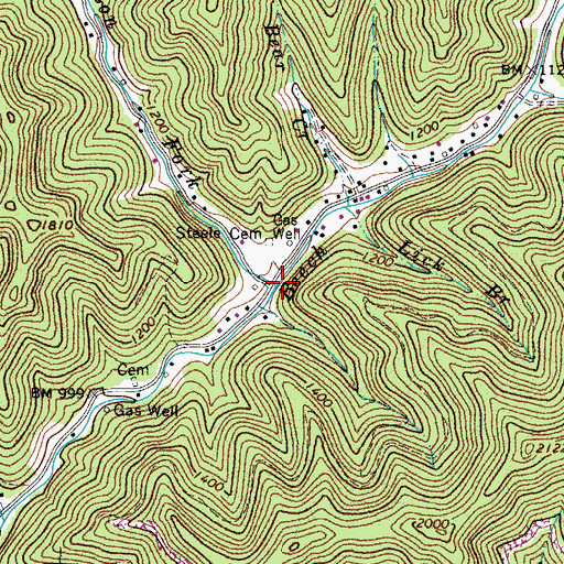 Topographic Map of Foundation Fork, WV