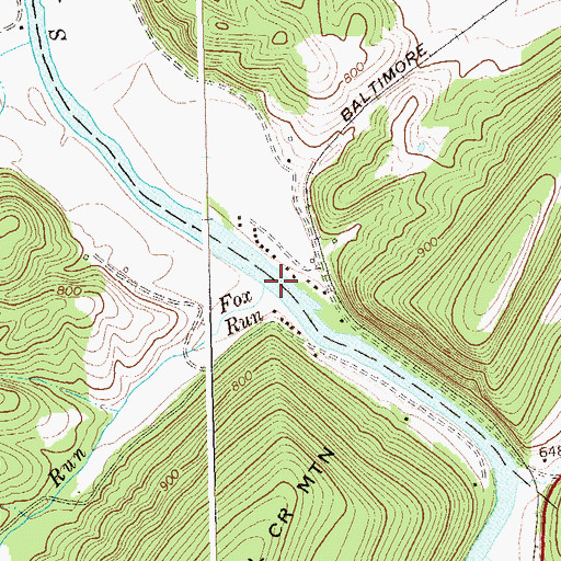 Topographic Map of Fox Run, WV