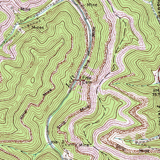 Topographic Map of Frye Cemetery, WV