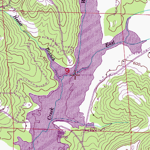 Topographic Map of West Fork Lost Creek, AL