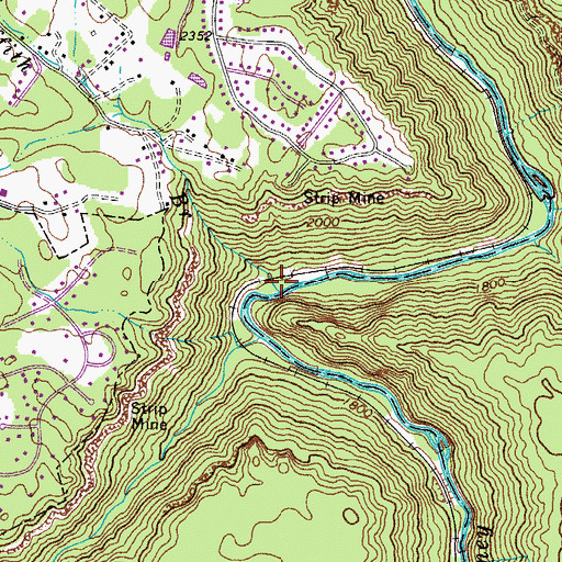Topographic Map of Griffith Branch, WV
