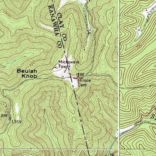 Topographic Map of Hinkle Cemetery, WV