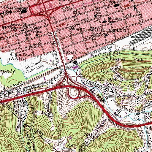 Topographic Map of Hisey Fork Fourpole Creek, WV