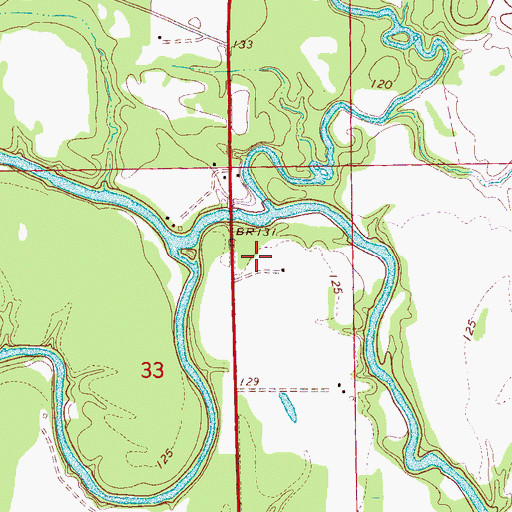 Topographic Map of Woodward Creek, AL