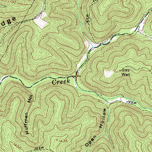 Topographic Map of Horse Fork, WV
