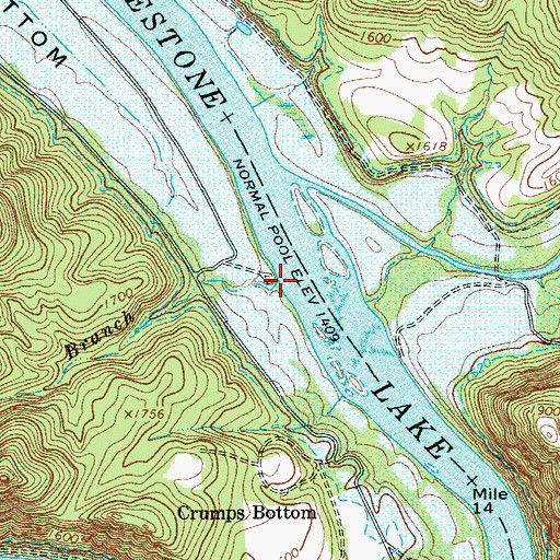 Topographic Map of Horse Fork Branch, WV
