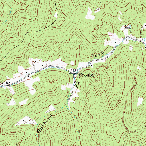 Topographic Map of Hubbard Fork, WV