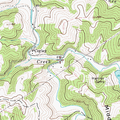 Topographic Map of Hughes Fork, WV