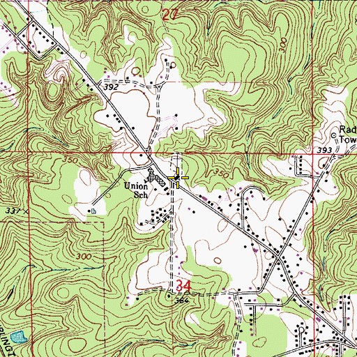Topographic Map of Bethel Baptist Church, AL