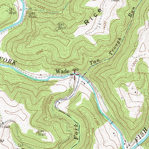 Topographic Map of Knob Fork, WV