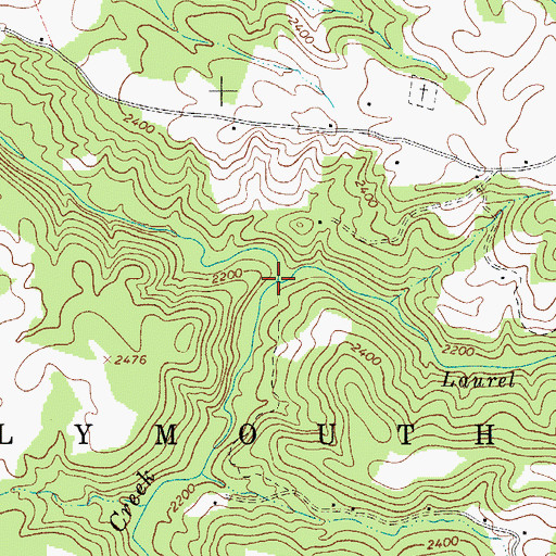 Topographic Map of Laurel Creek, WV